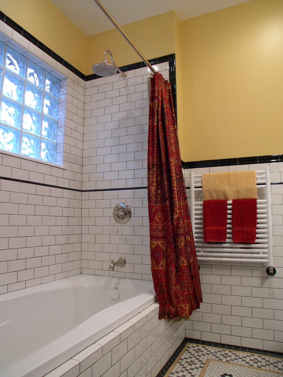 Picture of beautiful tile shower surround.